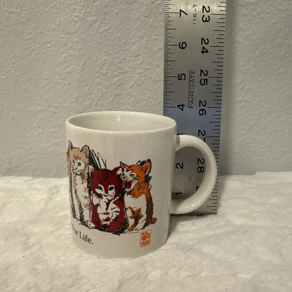 Vintage Iams Cat Foods Coffee Mug Kittens Good For Life Promotional Cup with Box